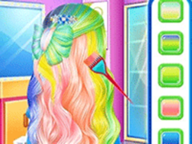 Princess Fashion Rainbow Hairstyle Design